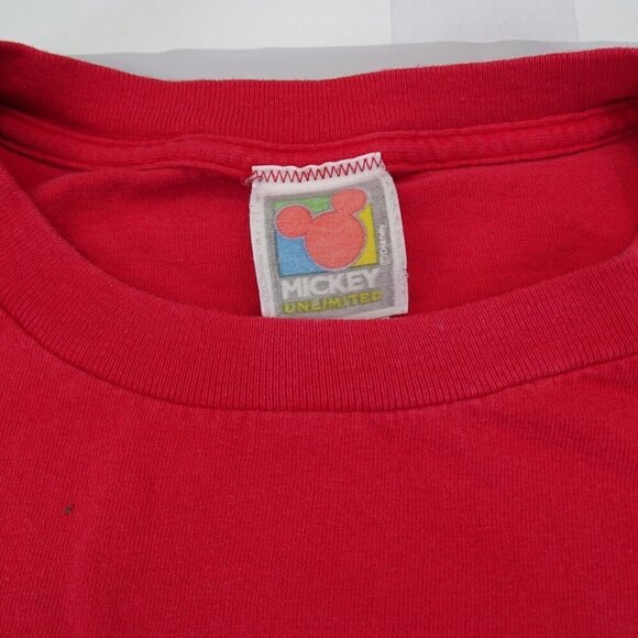 Vintage Mickey Mouse Mickey's Many Moods Mouse‎ Disney Red T-Shirt One Size - Picture 4 of 8
